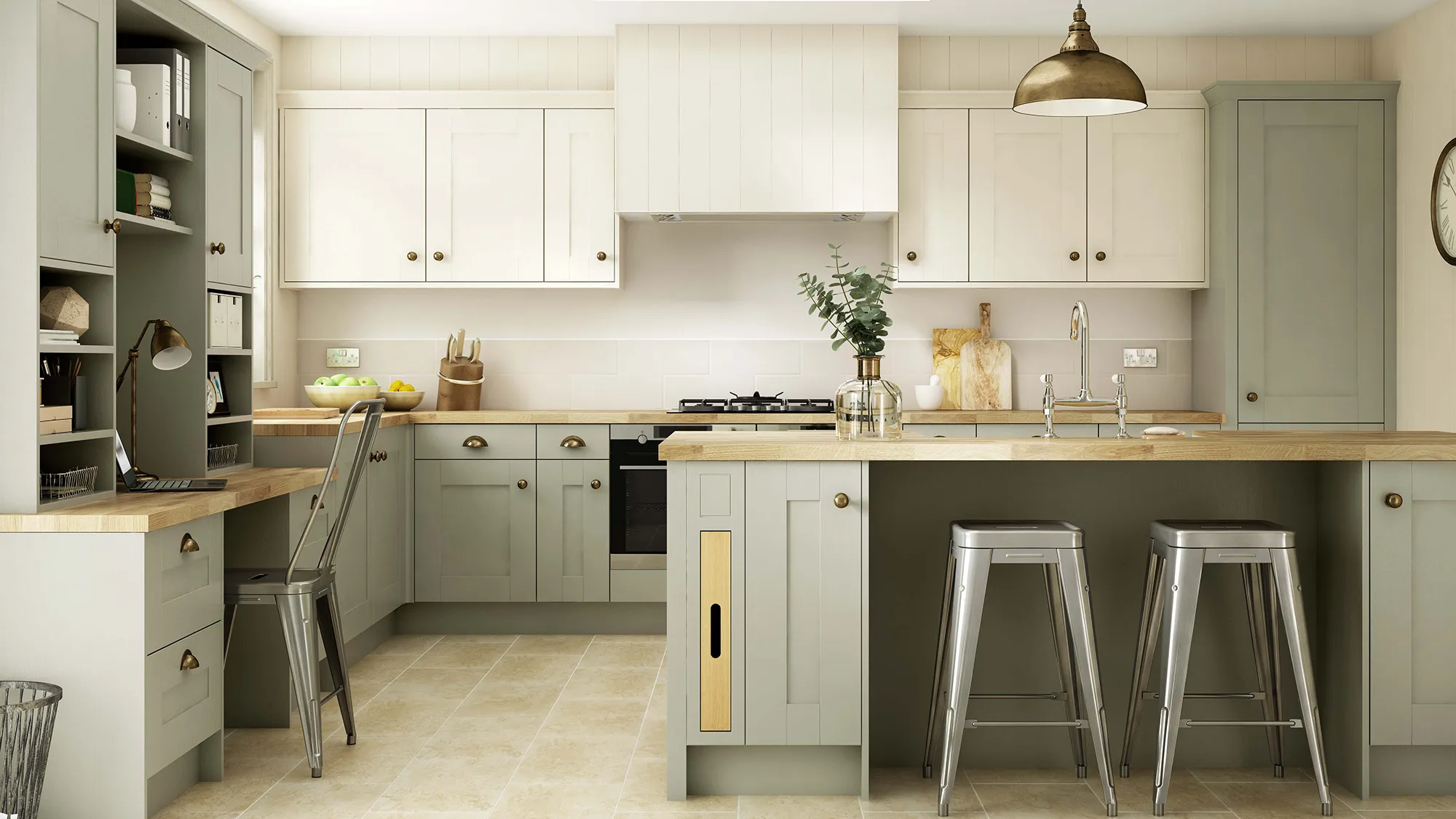 Tiverton Sage Shaker Kitchen | Wickes