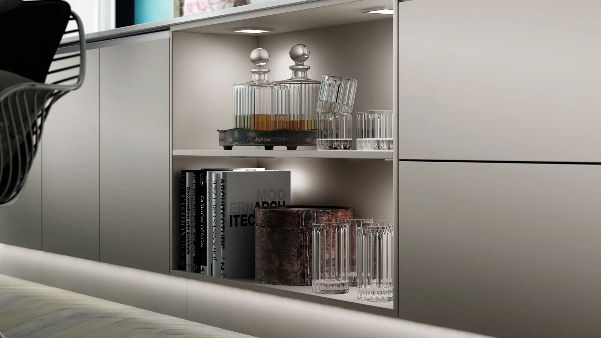 Melrose-Dove-Grey-Intelliga-Open Base Shelf.webp