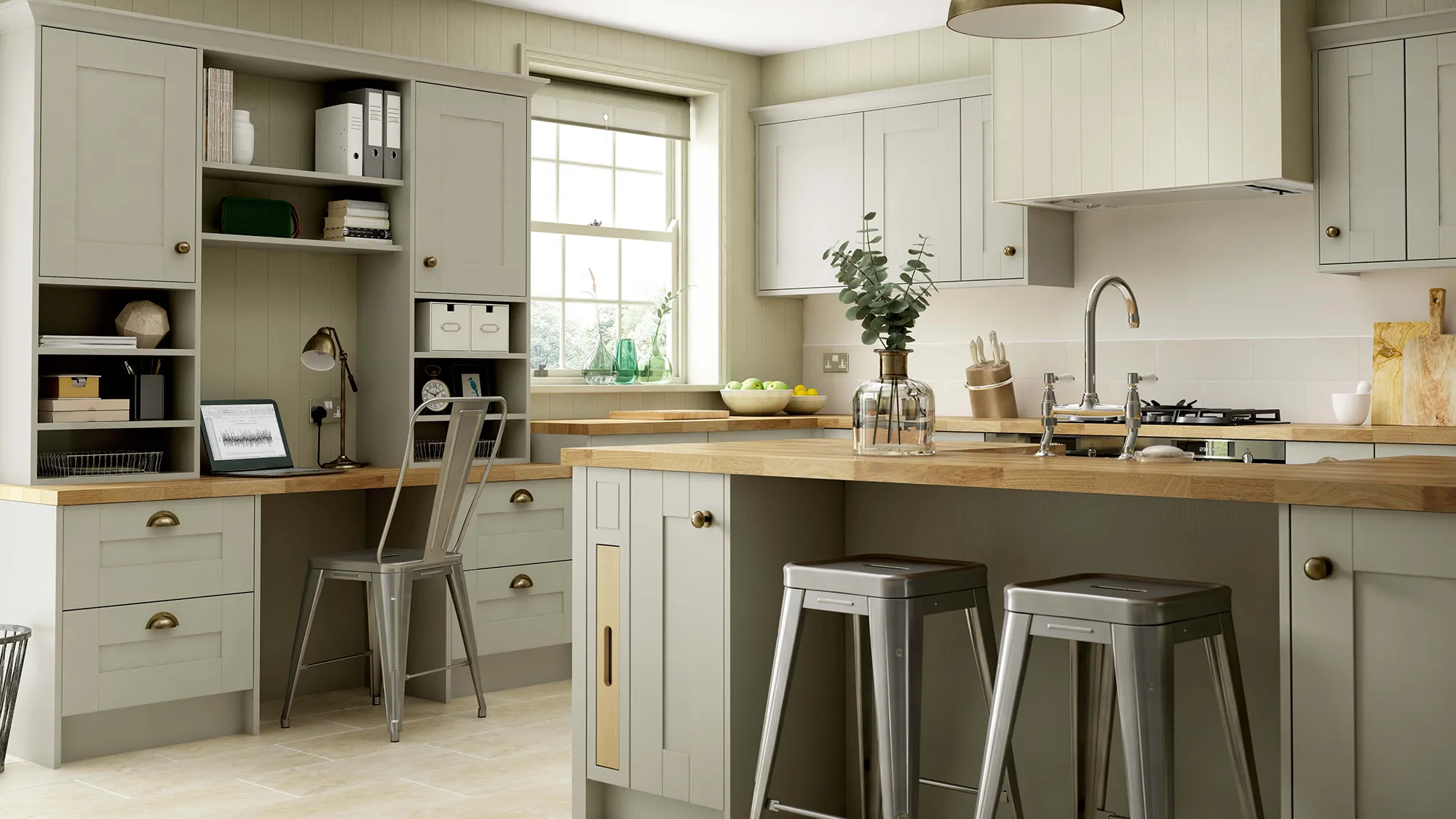 Tiverton Sage Shaker Kitchen | Wickes