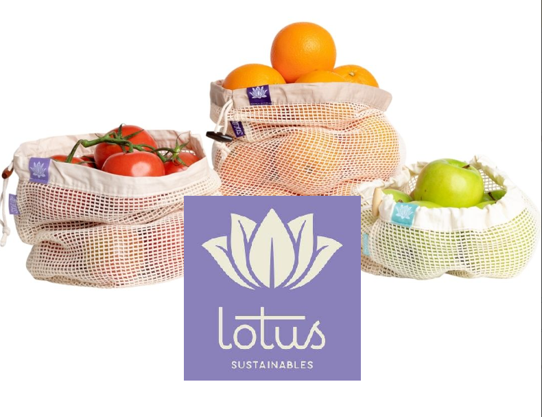 Reusable Grocery Cart Bag Set & Mesh Produce Bags Combo | 4 Trolley Bags + 9 Mesh Bags, Earth Tones