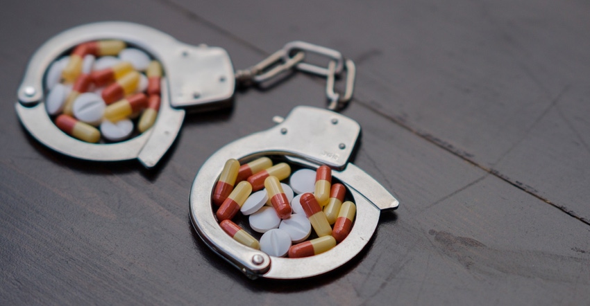 Handcuffs pills capsules