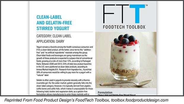 Clean-Label and Gelatin-Free Stirred Yogurt