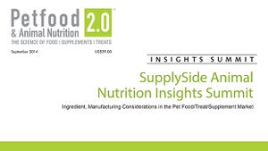 Ingredient, Manufacturing Considerations in the Pet Food/Treat/Supplement Market