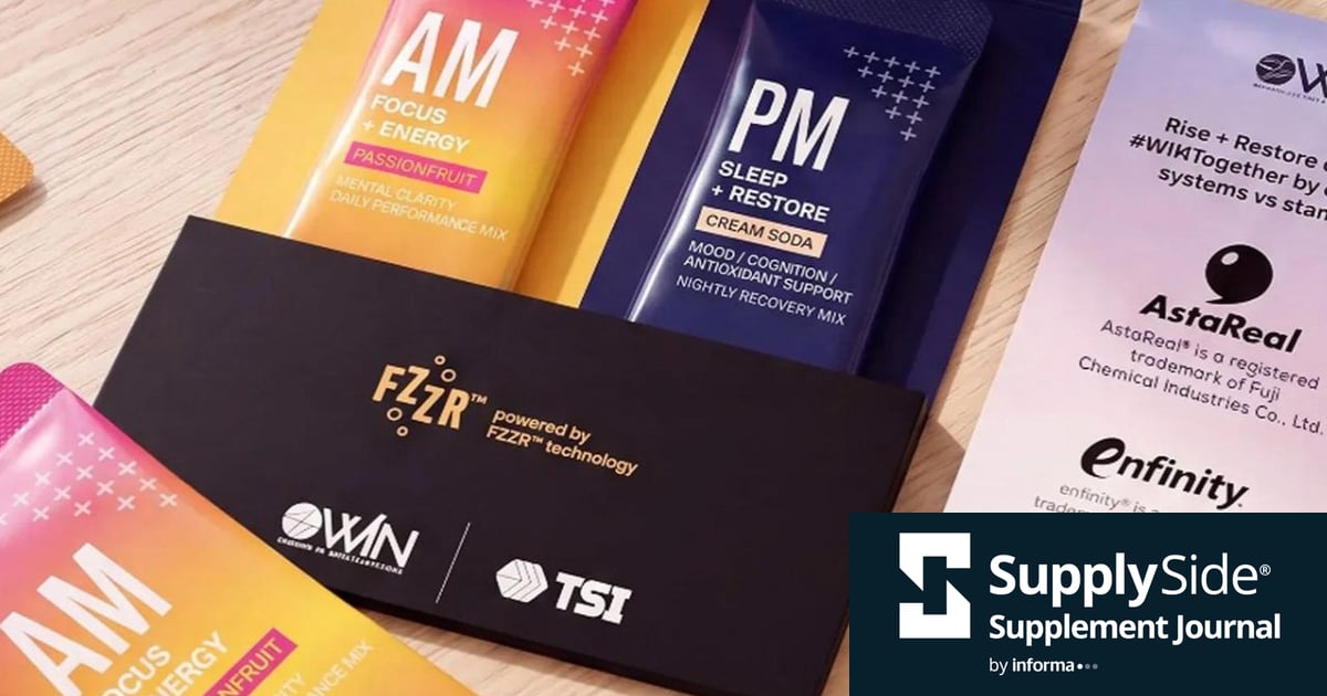 SupplySide Global AM/PM survival kit concept includes caffeine-free Rise, melatonin-free Restore