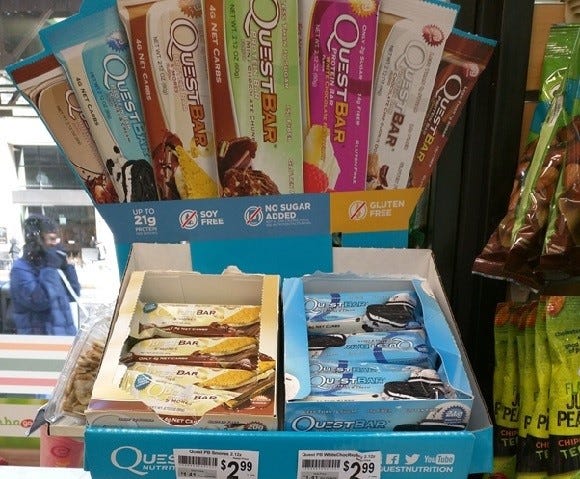 The Quest Bar brand has exploded in popularity. Loyal consumers often take to social media to praise the brand’s indulgent flavors and chewy texture.