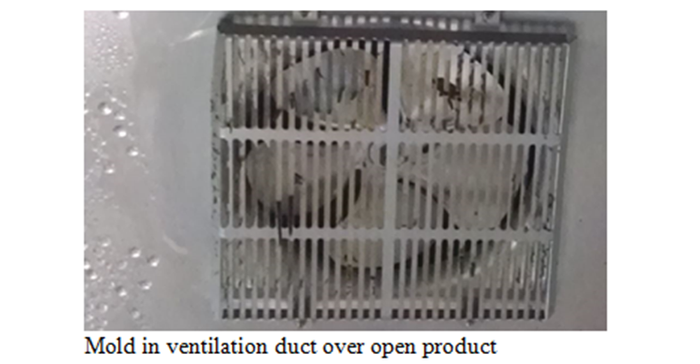 Mold in ventilation duct over open product.png
