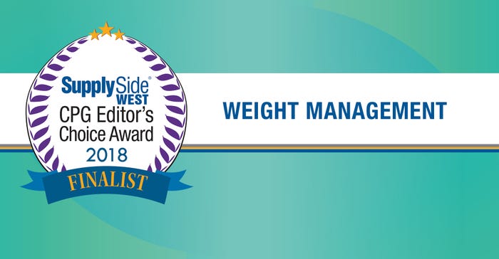 Weight management finalists for 2018 SupplySide CPG Editor’s Choice Award – image gallery Weight management finalists for 2018 SupplySide CPG Editor’s Choice Award – image gallery