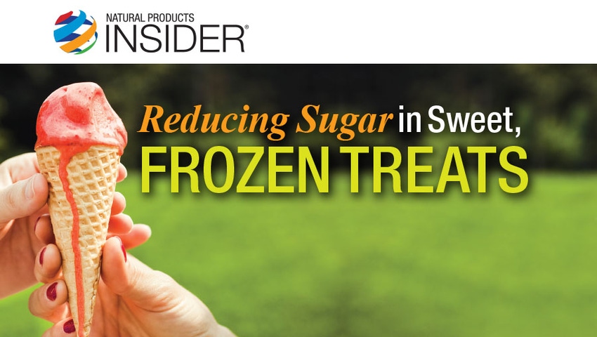 Reducing sugar in sweet, frozen treats