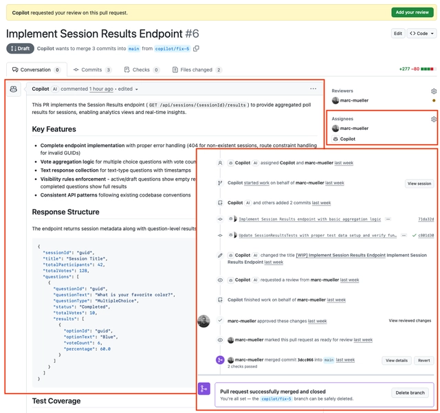 Pull Request mit Arbeitsresultaten (Bild 5) Pull Request mit Arbeitsresultaten (Bild 5)