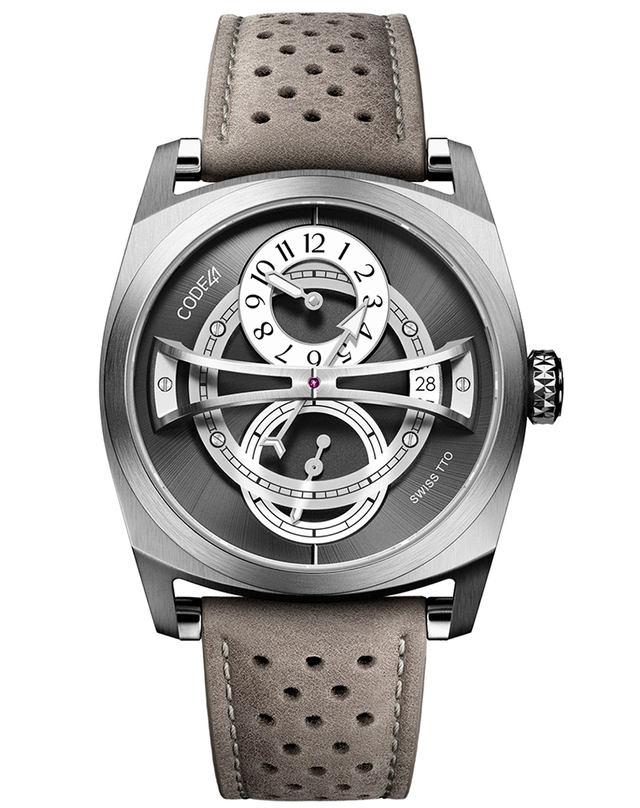 CODE41 – Regulator Inception, Automatikuhr aus Edelstahl mit Regulator-Anzeige