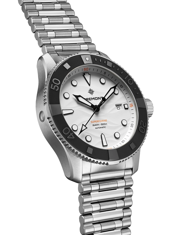 Bremont – Supermarine 500M Polar White, Taucheruhr mit weißem Zifferblatt