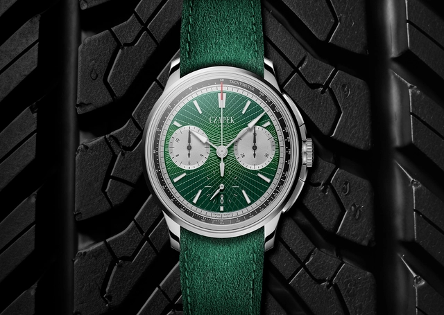 Czapek – Faubourg de Cracovie „Crossroads“ Victory Green Chronograph, Automatikchronograph mit grünem Zifferblatt aus Edelstahl