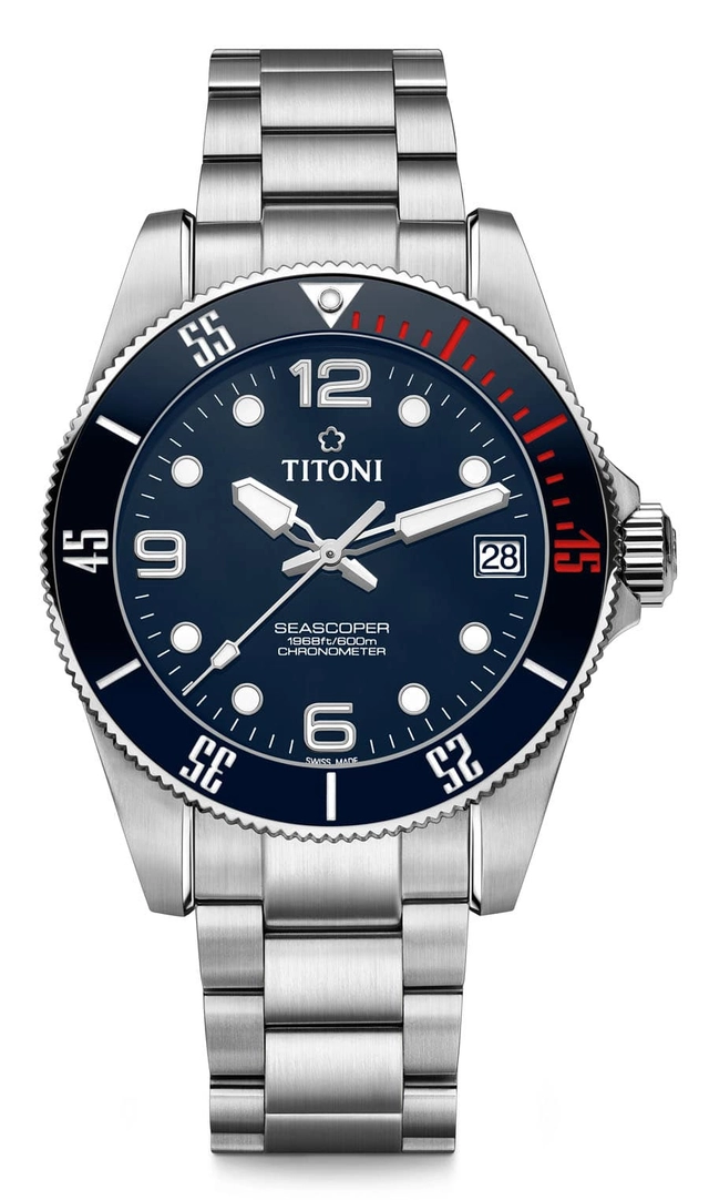 Titoni: Seascoper 600 mit blauem Zifferblatt