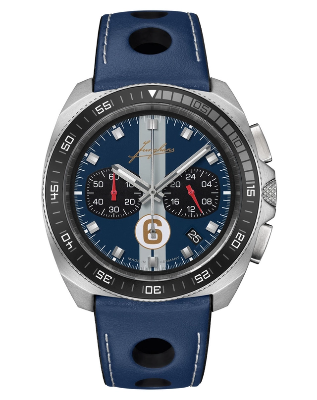 Junghans 1972 Chronoscope Sports Edition 2025 in Blau und Hellgrau