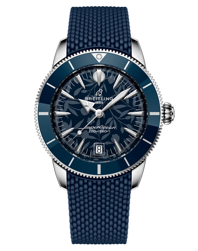 Breitling – Superocean Heritage Kelly Slater Limited Edition, Edelstahl-Taucheruhr mit blauem Motiv-Zifferblatt