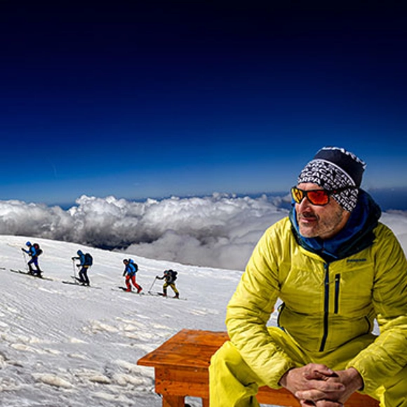 BR-Bergmenschen: Uli Steiner während Skitour auf Kreta