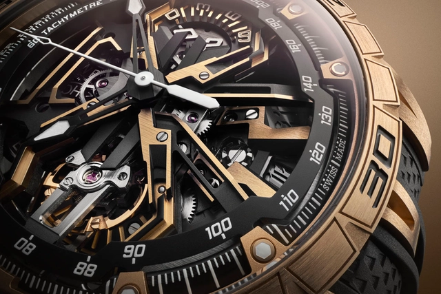 Roger Dubuis Excalibur Spider Flyback Chronograph Zifferblattdetail