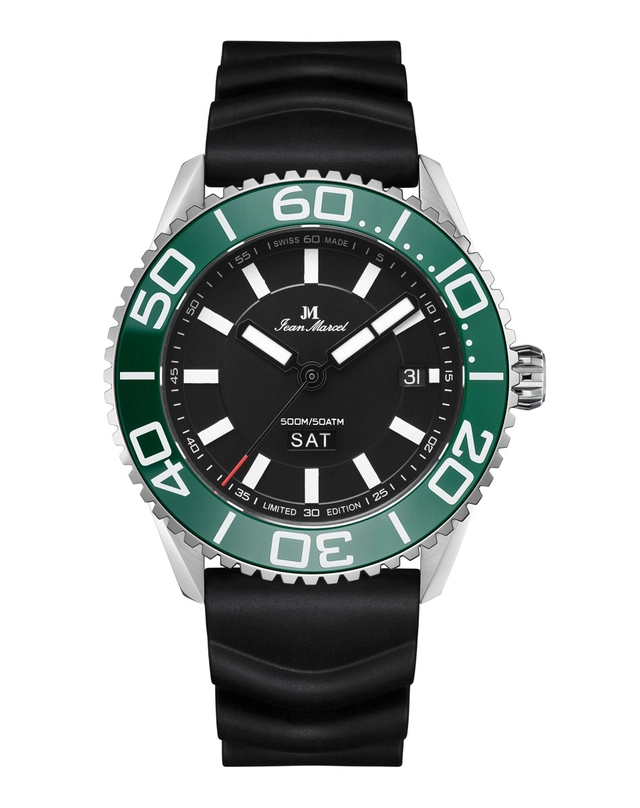 Jean Marcel Maris Ti500 Day-Date mit grüner Lünette