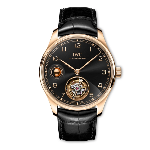 IWC Portugieser Hand-Wound Tourbillon Day & Night schwarz