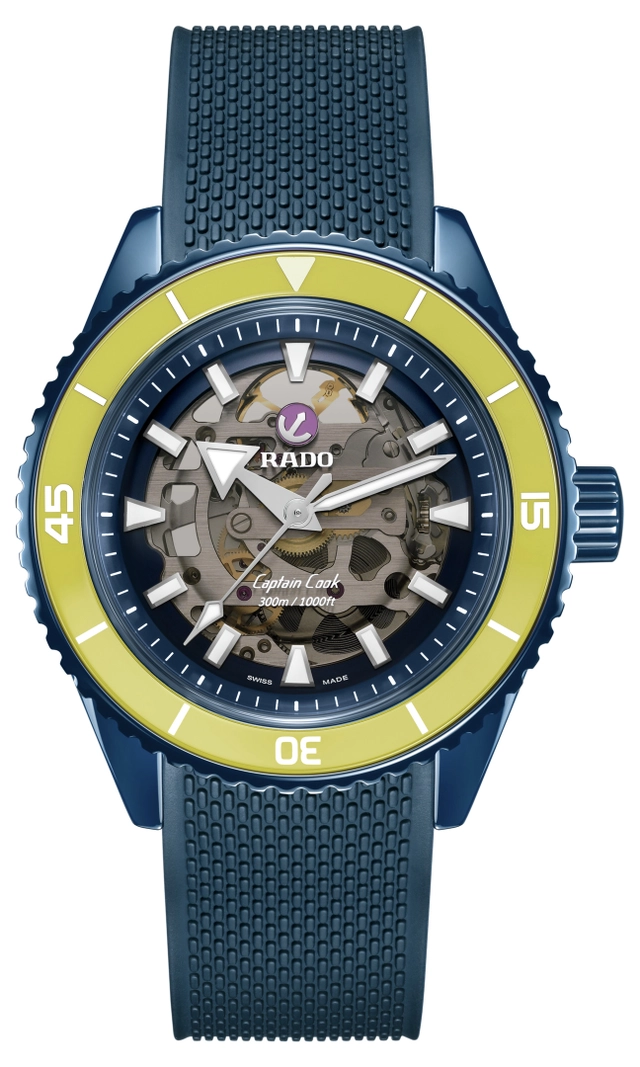 Rado Captain Cook High-Tech Ceramic Skeleton gelb, Soldat 