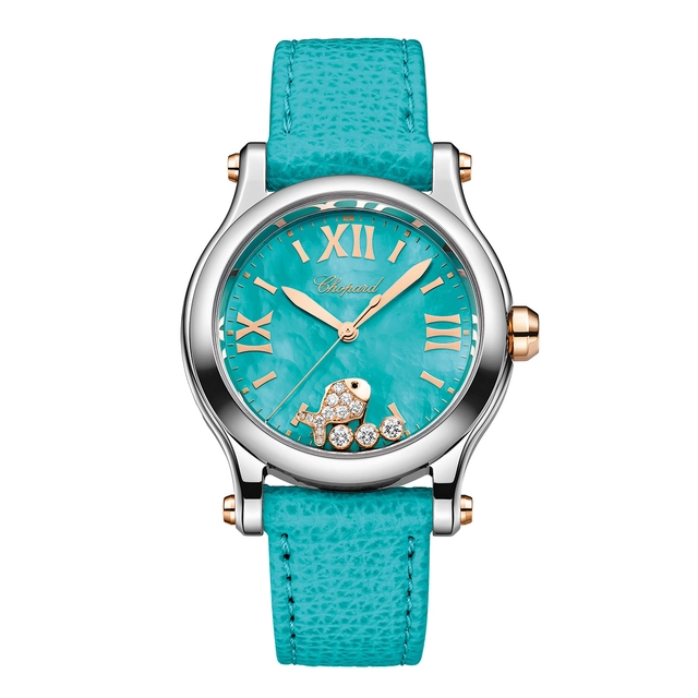 Chopard Happy Fish Chopard Happy Fish, Uhr mit türkisem Zifferblatt und Armband
