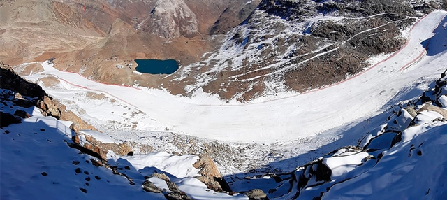Ausblick auf Bergpanorama.
