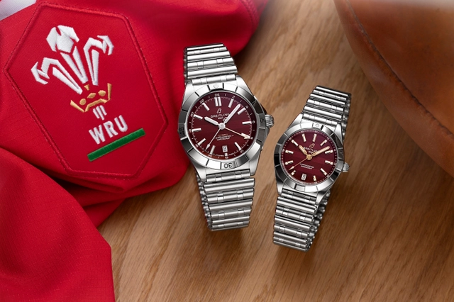 Die Varianten mit 40 und 32 mm der Breitling Chronomat Six Nations Edition „Wales“