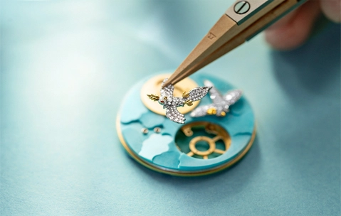 Uhrwerk der Jean Schlumberger by Tiffany Bird on a Flying Tourbillon