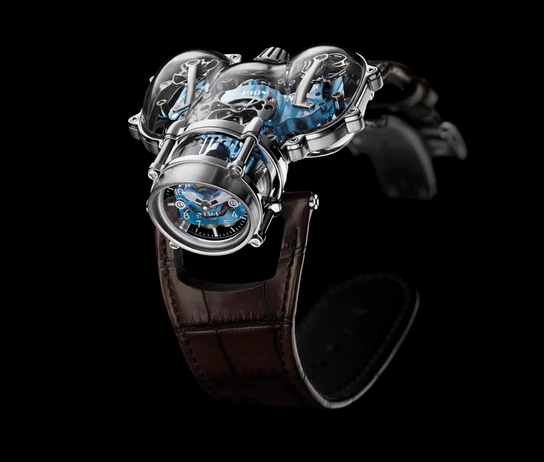 MB&F HM9 Sapphire Vision Weißgold blau