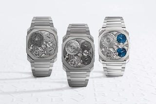 Flachste Uhr der Welt, drei Uhren, Bulgari Octo Finissimo Ultra Mark II und Platinum