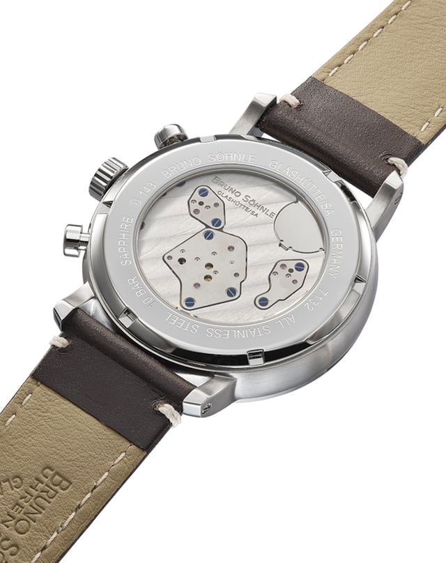 Bruno Söhnle – Marcato, Quarz-Chronograph mit Datum und Tagesanzeige am Lederband 