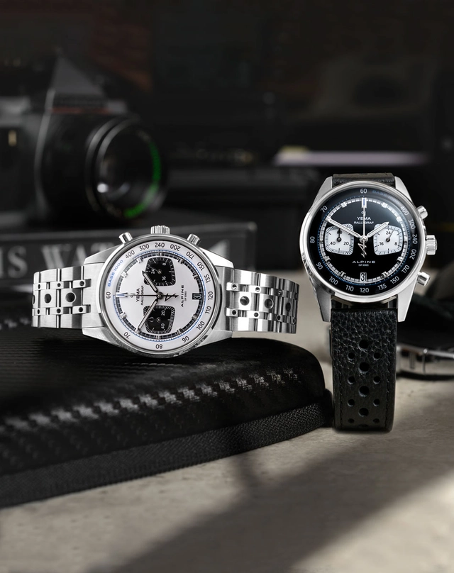 Yema Rallygraf Alpine Cup Series Meca-Quartz schwarz-weiß und weiß-schwarz