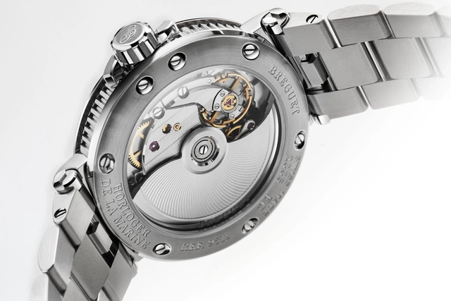 Breguet-Marine-9518-Boden.jpg Breguet Marine 9518 Glasboden mit Kaliber 591A