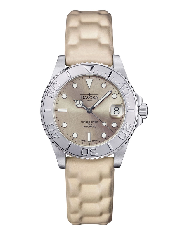 Davosa-Ternos-Medium-California-Sandbeige-Lederband.jpg Davosa Ternos Medium California sandbeige mit Leder_Kautschuk-Band