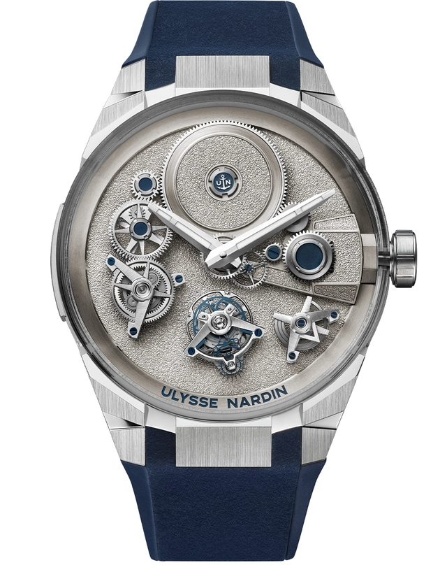 Ulysse Nardin – Blast Free Wheel Maillechort, Tourbillonuhr mit Kautschukband