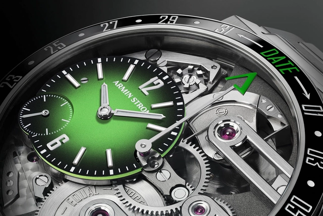 Armin Strom Orbit Lime Green Datumsmechanismus Armin Strom Orbit Lime Green Datumsmechanismus
