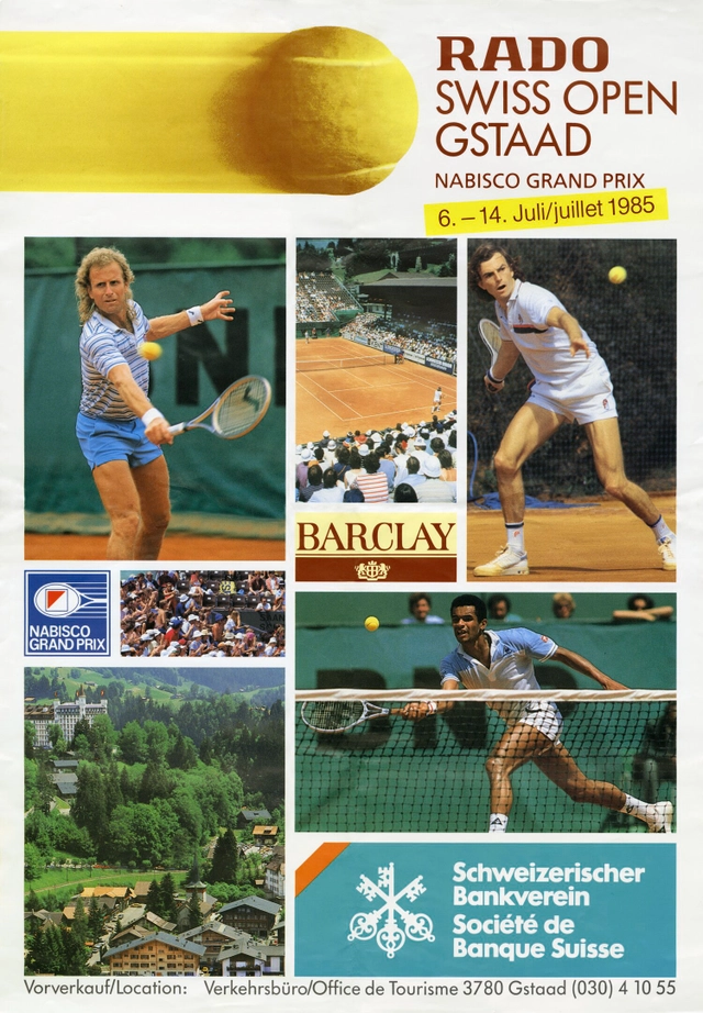 Rado Vintage Poster rund um Tennis aus dem Jahr 1985