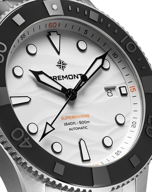 Bremont – Supermarine 500M Polar White, Taucheruhr mit weißem Zifferblatt