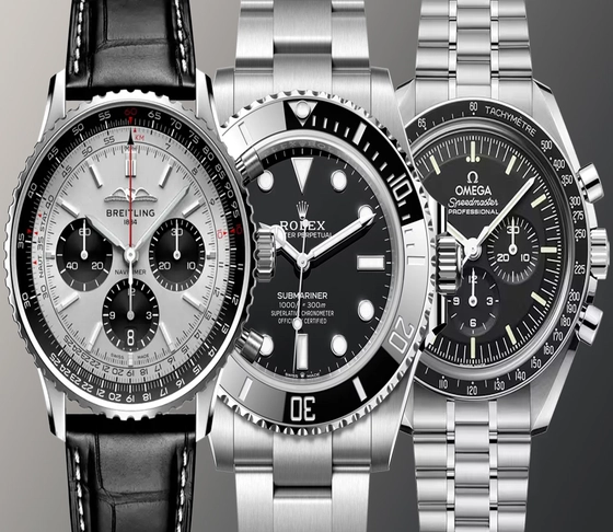 Breitling, Rolex, Omega