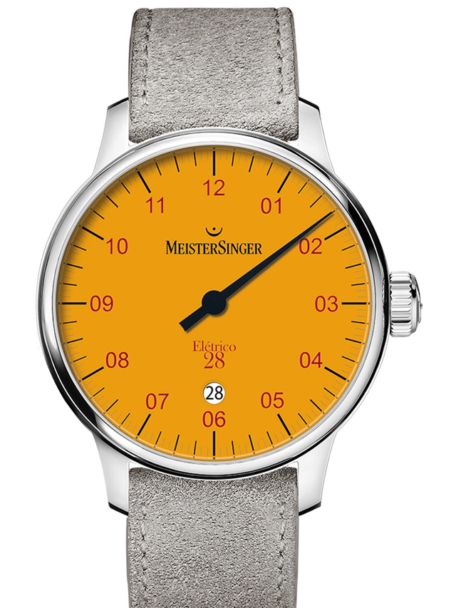 MeisterSinger_Eletrico 28_Soldat MeisterSinger Eletrico 28, Uhr in Leuchtendem Gelb