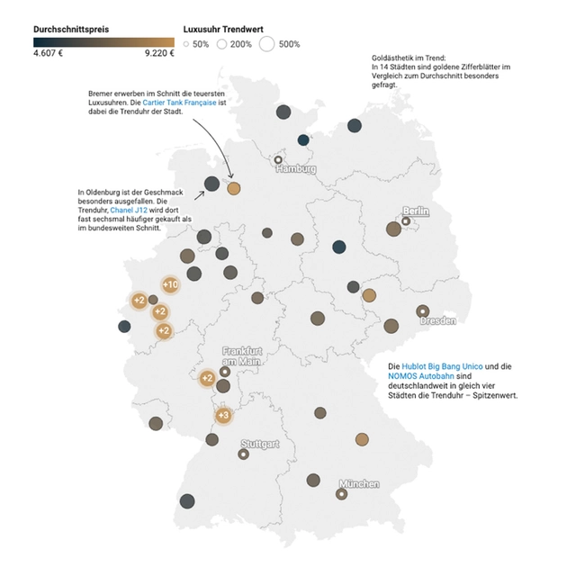 Chrono24 Deutschlandkarte Übersicht