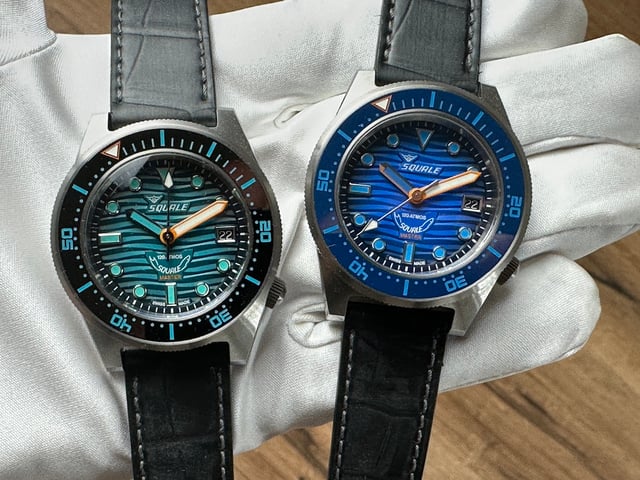 Squale Master Grand Bleu and Grand Vert.JPG Squale Master Grand Bleu and Grand Vert