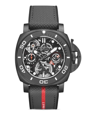 Wer diese Uhr kauft, fährt mit Panerai zum America's Cup 2024: Submersible Tourbillon GMT Luna Rossa Experience Edition PAM01405