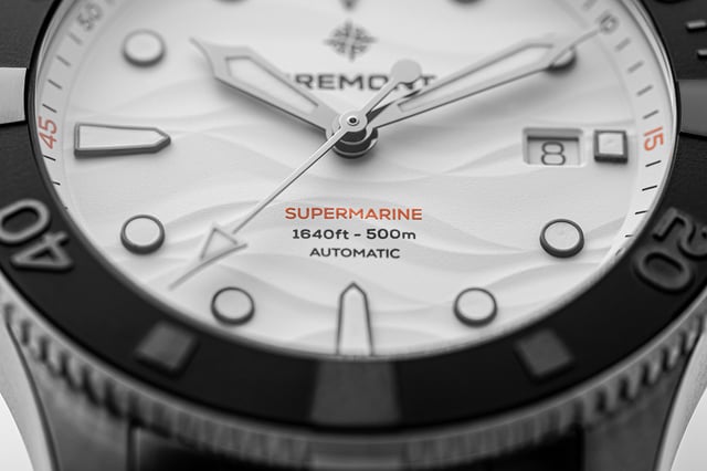 Supermarine 500M Polar White dial and hands