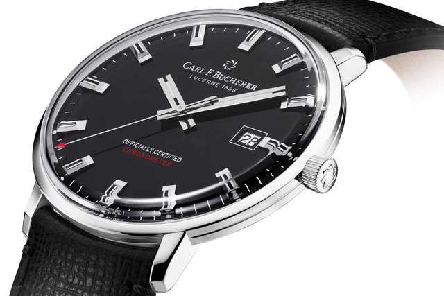 Carl F. Bucherer: Heritage Chronometer Celebration in Edelstahl und mit schwarzem Zifferblatt