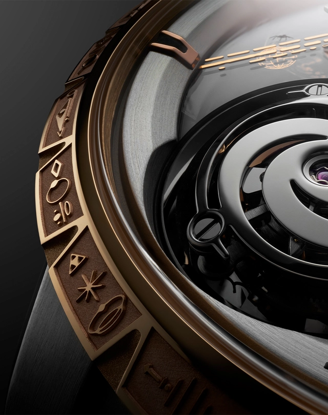 Roger Dubuis – Excalibur Monotourbillon Dr. Woo Episode III Roger Dubuis – Excalibur Monotourbillon Dr. Woo Episode III, Titanuhr mit Roségold-Lünette