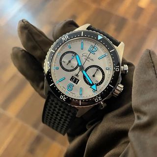 Glashütte Original SeaQ Chronograph Silver Screen Leuchtmasse