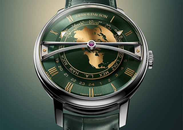 Arnold & Son – Globetrotter 42 Steel, Weltzeituhr aus Edelstahl