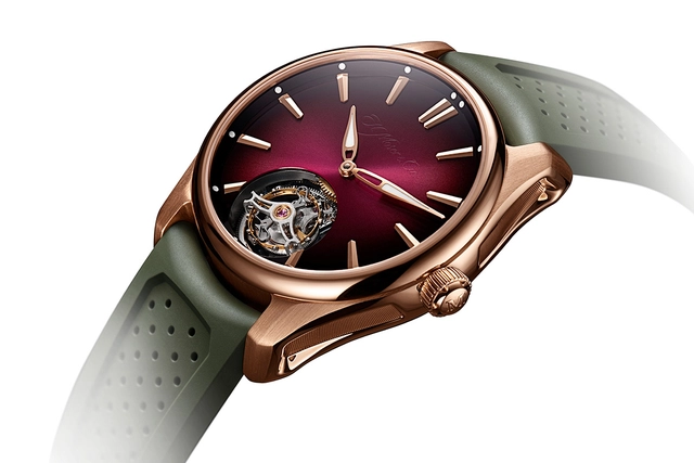HMoser_Pioneer_Tourbillon_RG_Burgundy_Fume_Detail