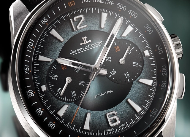Detail, Zifferblatt vom Jaeger-LeCoultre Polaris Chronograph